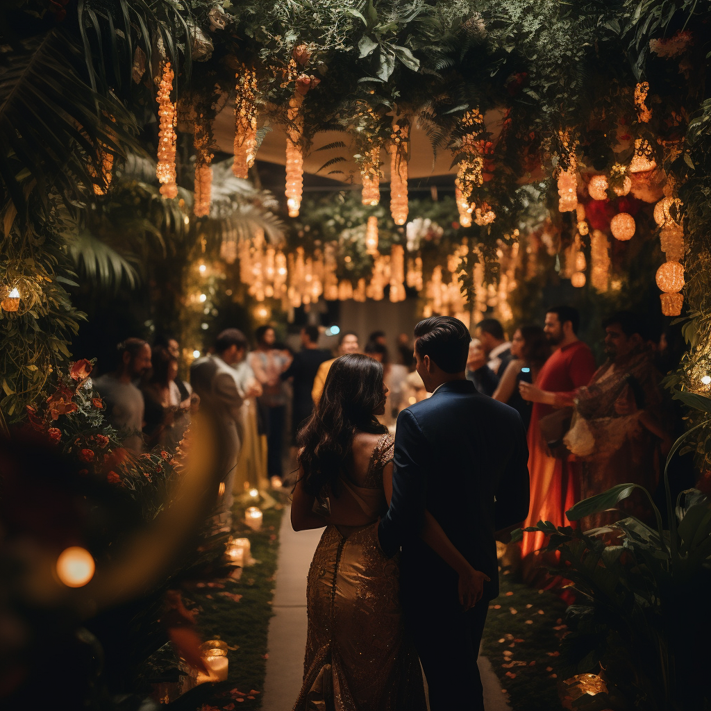 Joyful Diwali Wedding amidst Green City Landscape