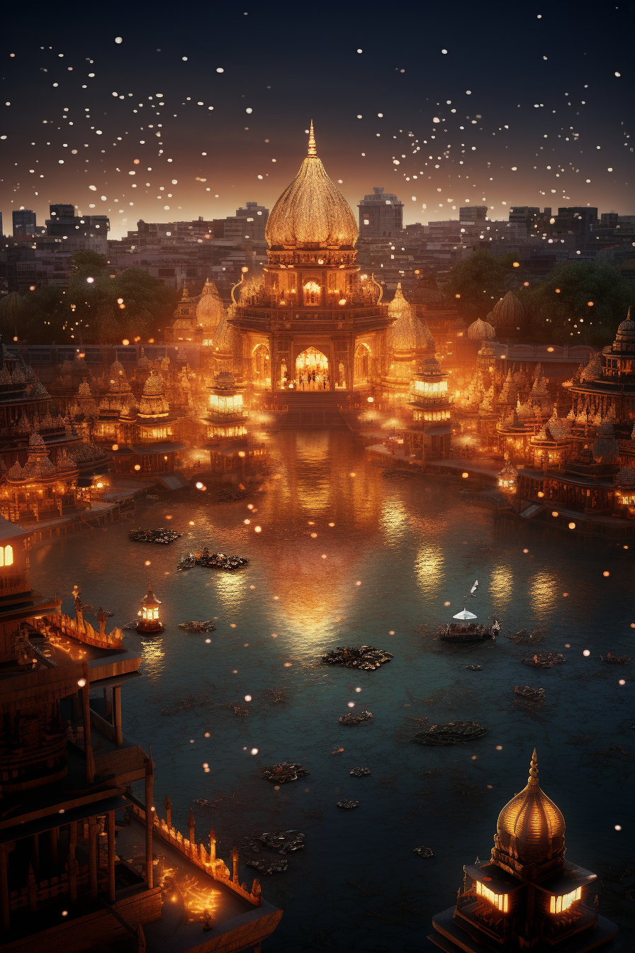 A breathtaking Diwali cityscape