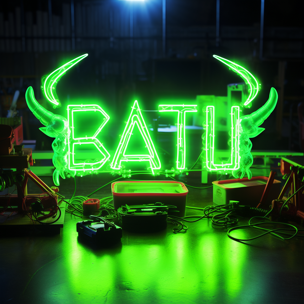 Neon light sign with DIY Beast logo