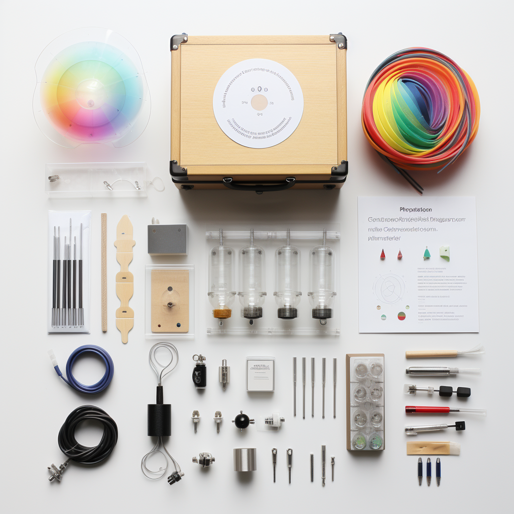 Spectral analysis kit components and instructions