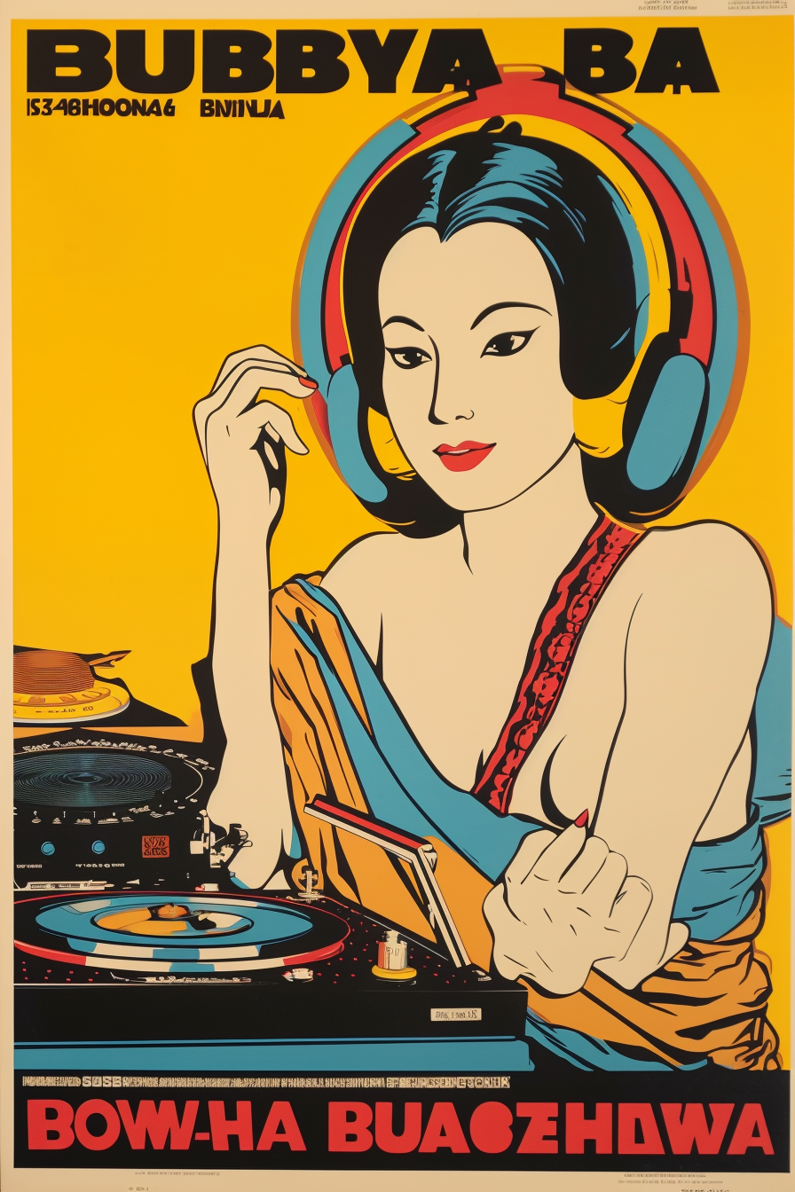 Modern DJing Buddha poster