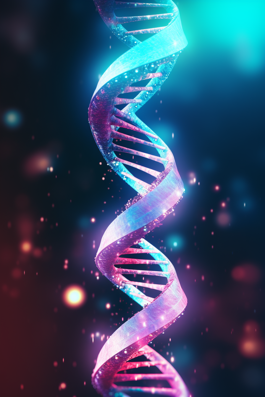 Bright DNA Double Helix Pair