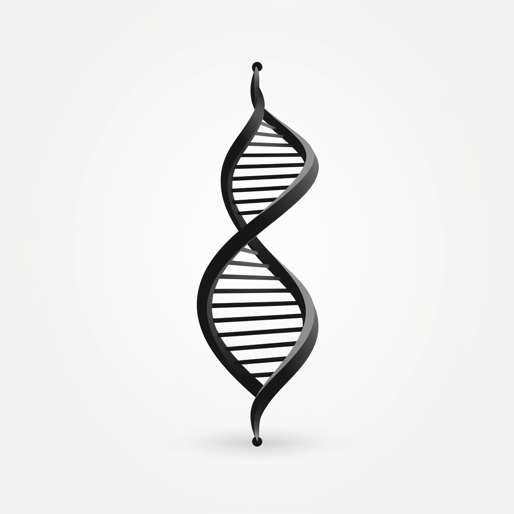 Professional DNA Icon on White Background