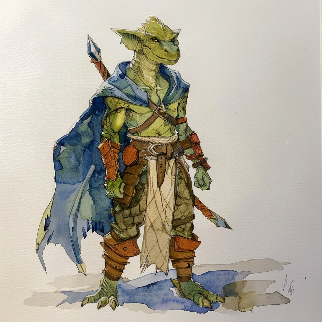 Fantasy DND Character Watercolor