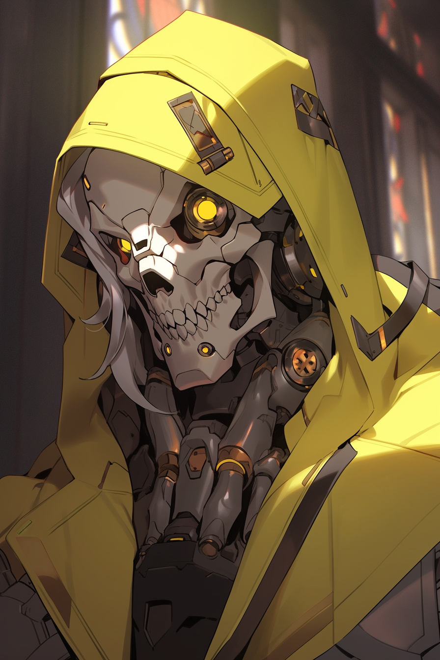 Cyborg Pirate wearing yellow coat