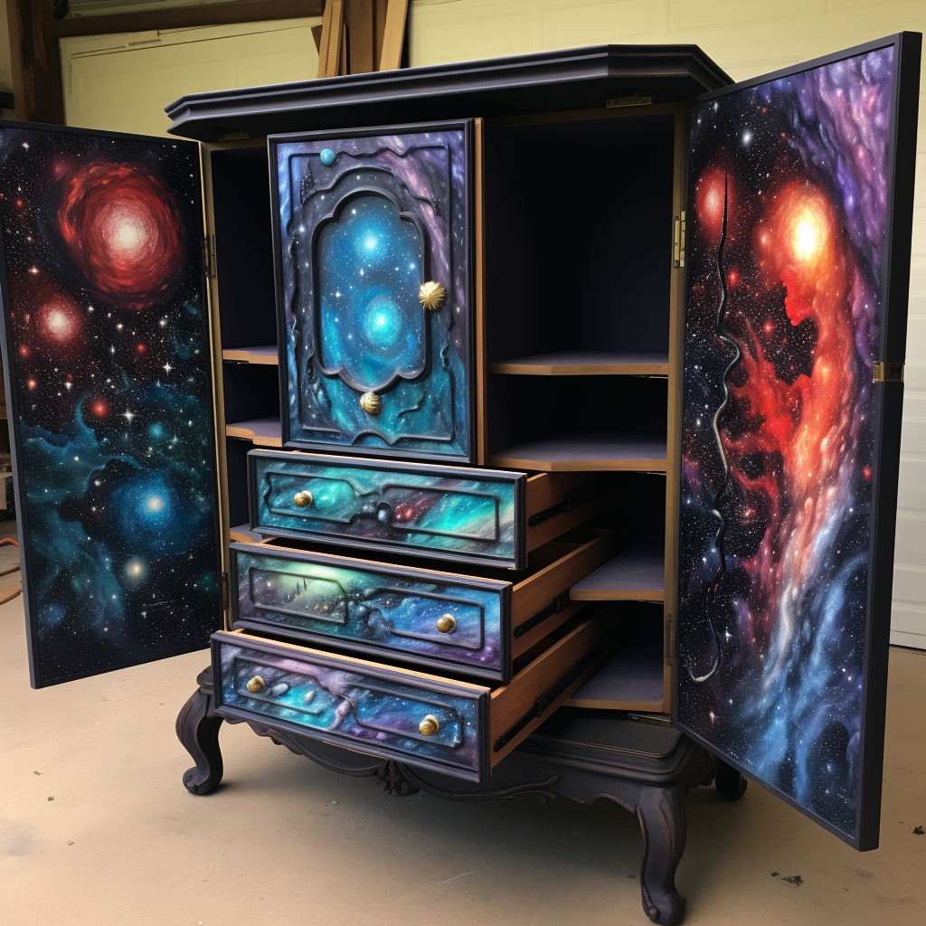 Stunning DND Dresser with Galaxy Doors