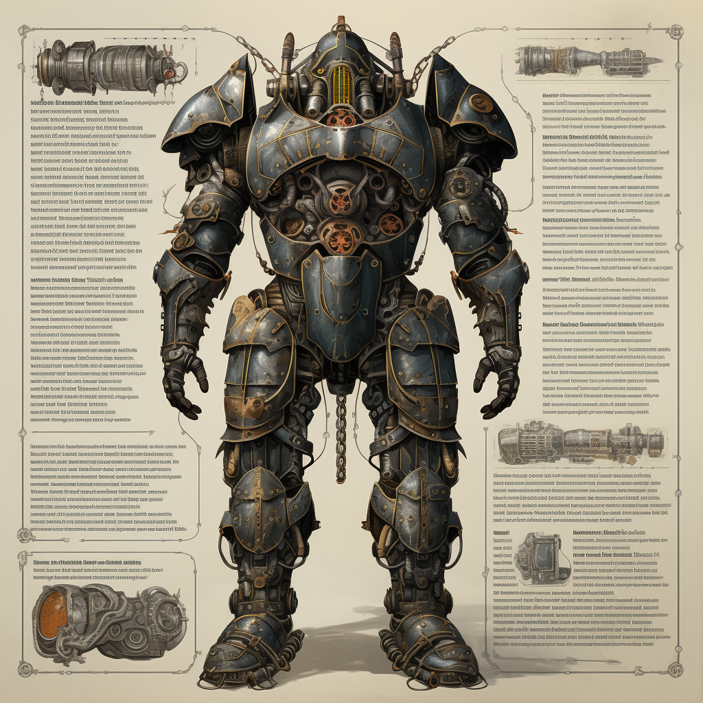 War Machine Armor Steampunk Illustration