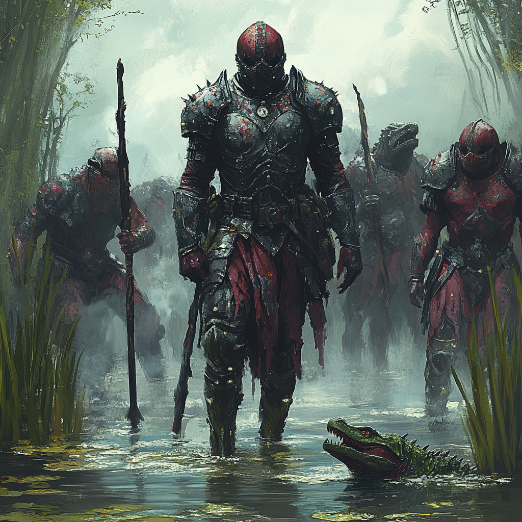 DnD Red Skin Tall Humanoids Swamp