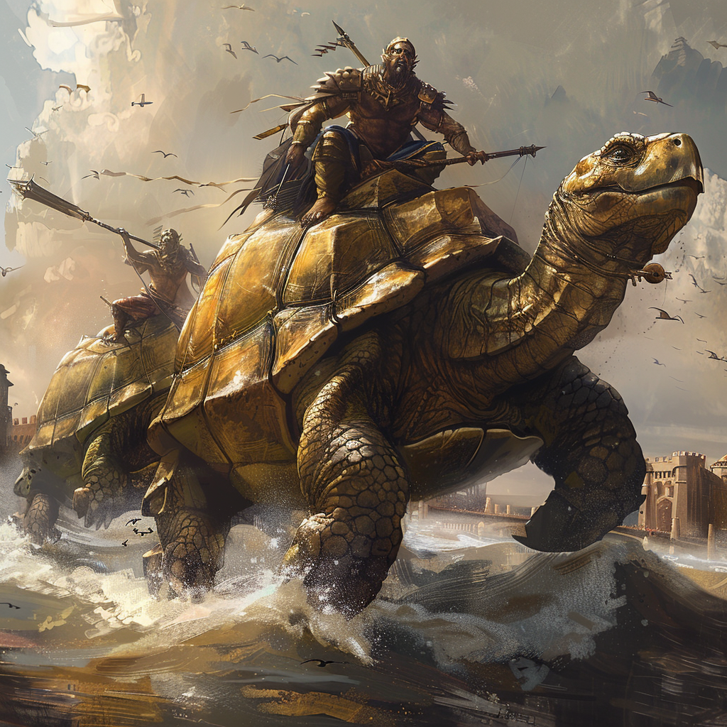 Vanaras on Battle Turtles