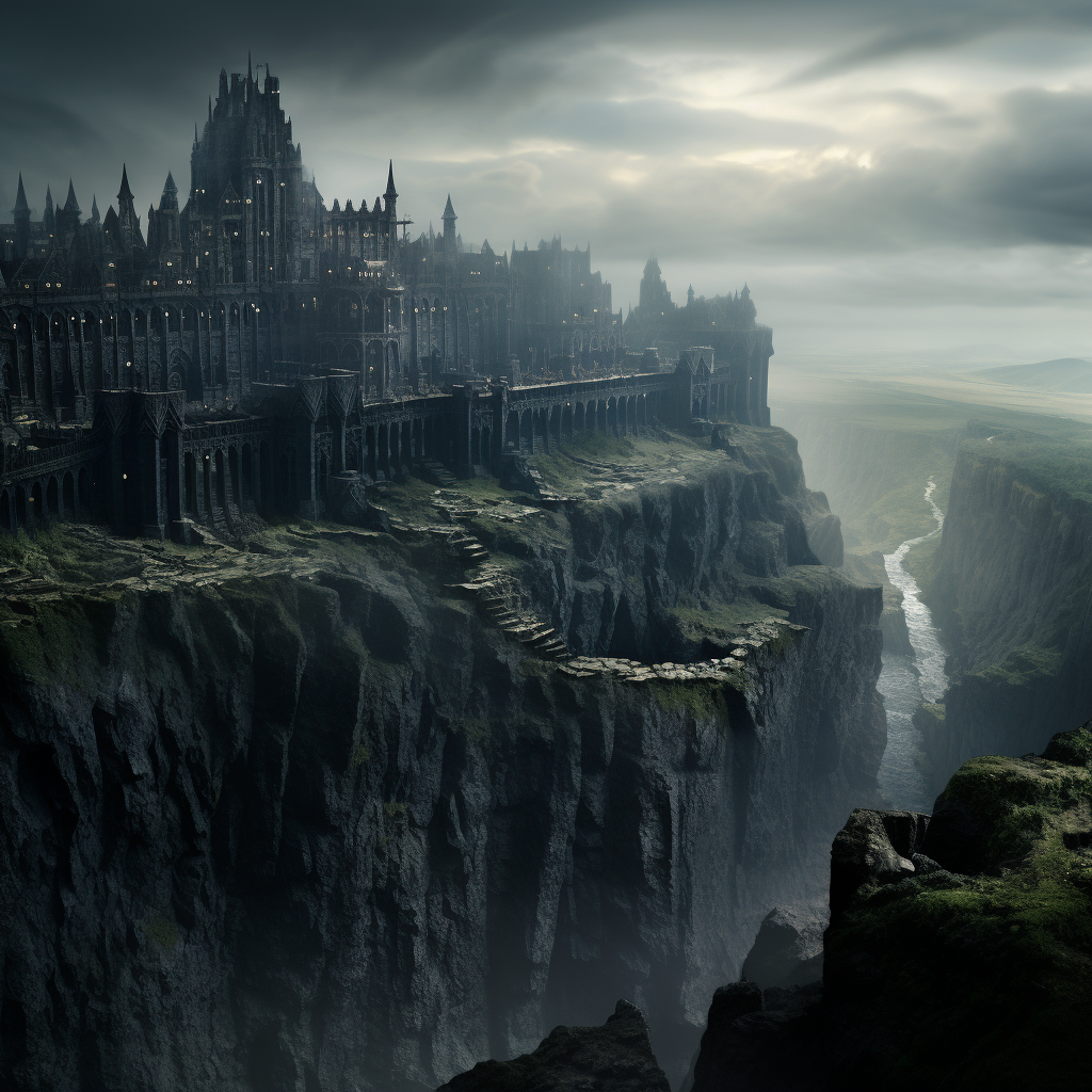 A captivating matte painting showcasing the magical city of Arabel