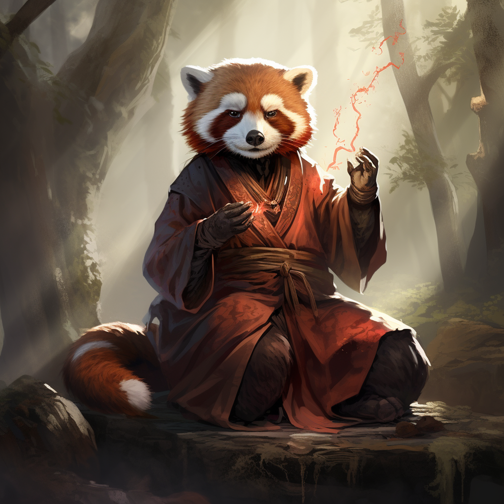 Red panda druid monk seeking revenge