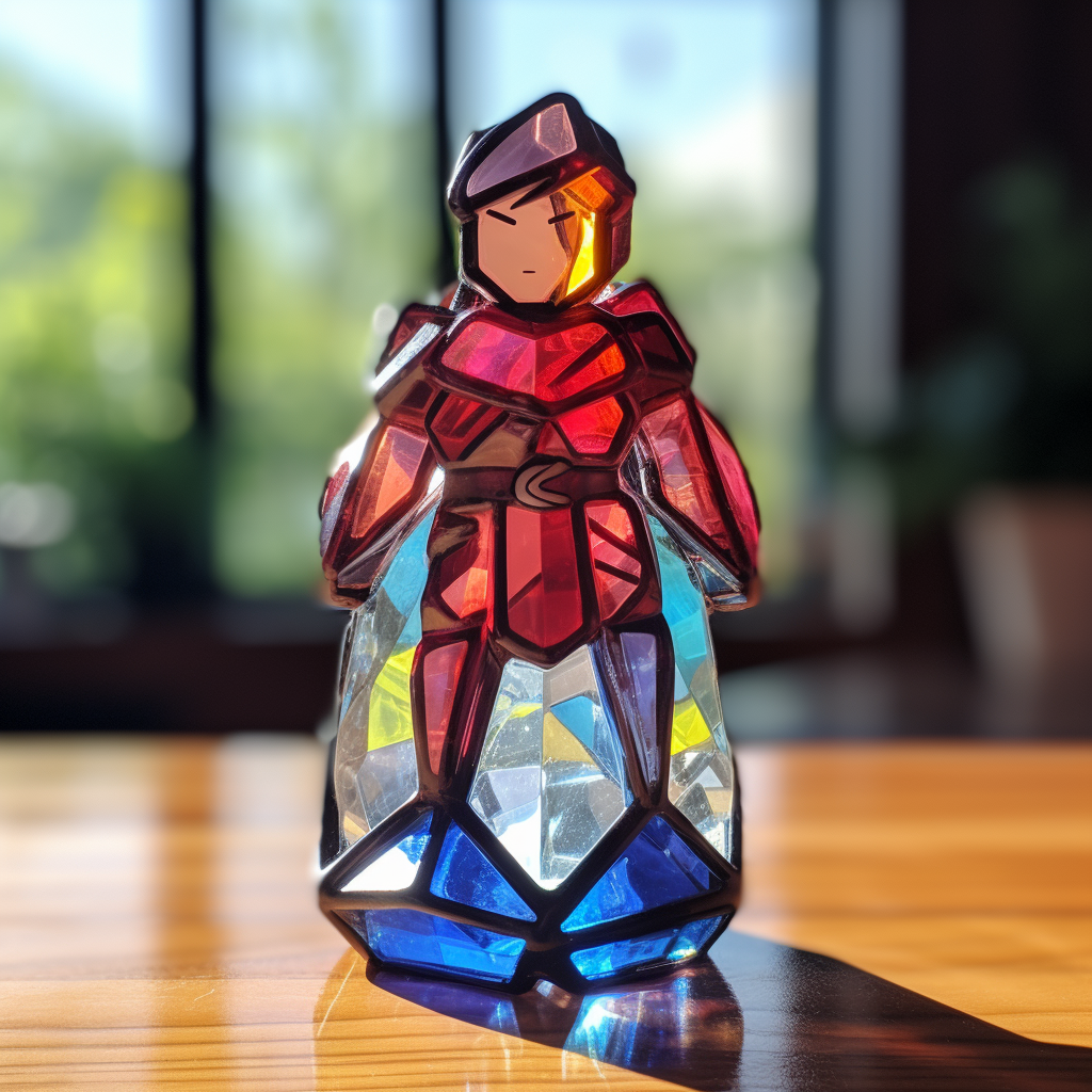 Elegant stained glass DnD figurine