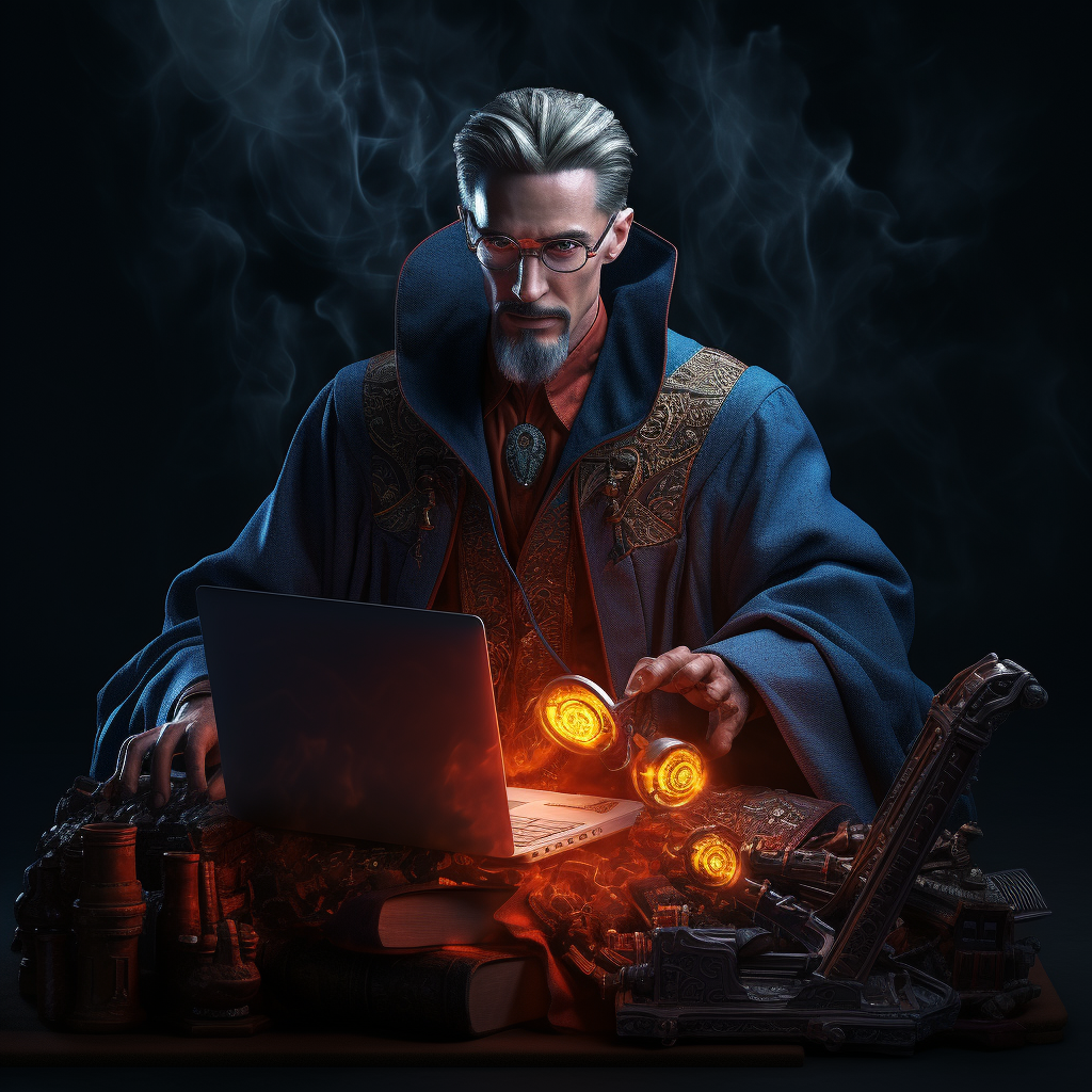 Doctor Strange Teacher with Laptop - Marvel Movie