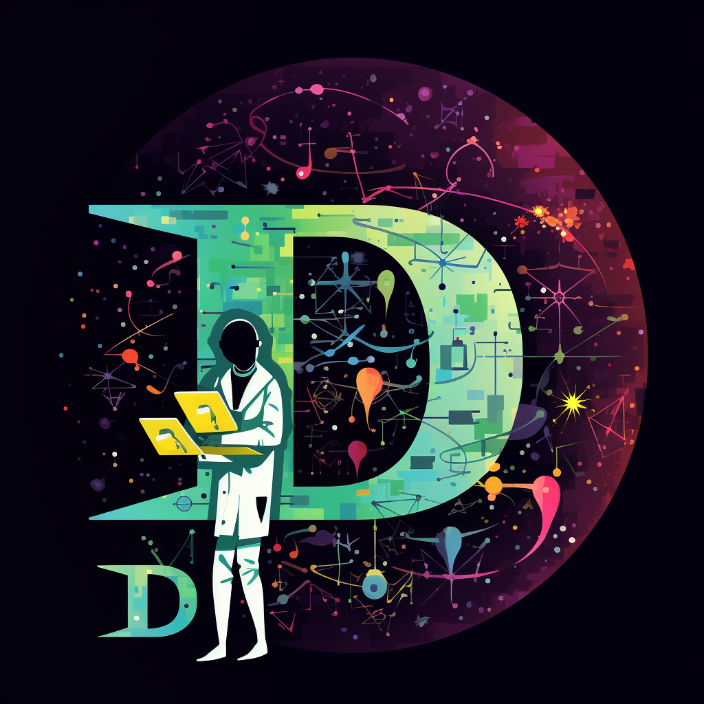 Doctor logo on outer space background