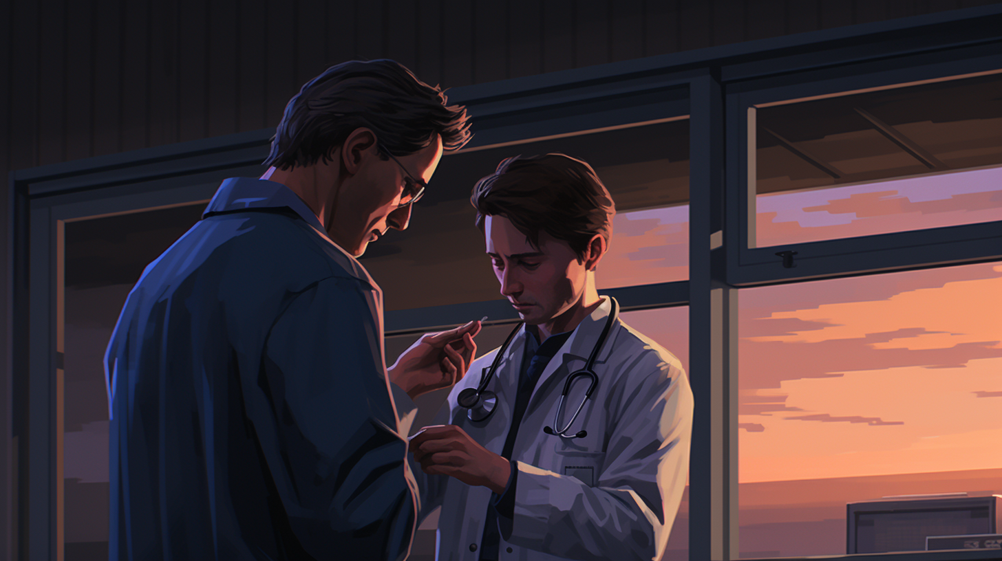 Doctor checking patient with stethoscope