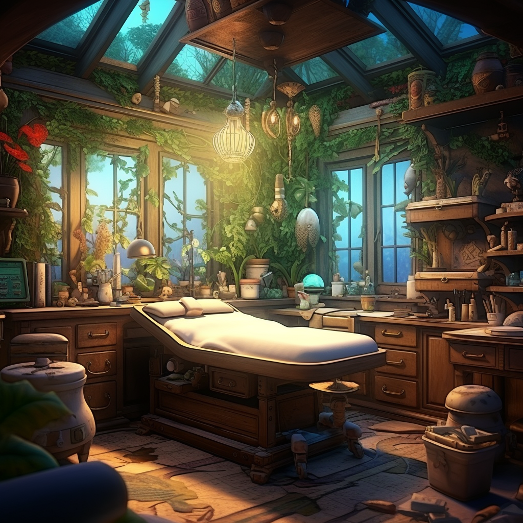 Pleasant fantasy doctor's room