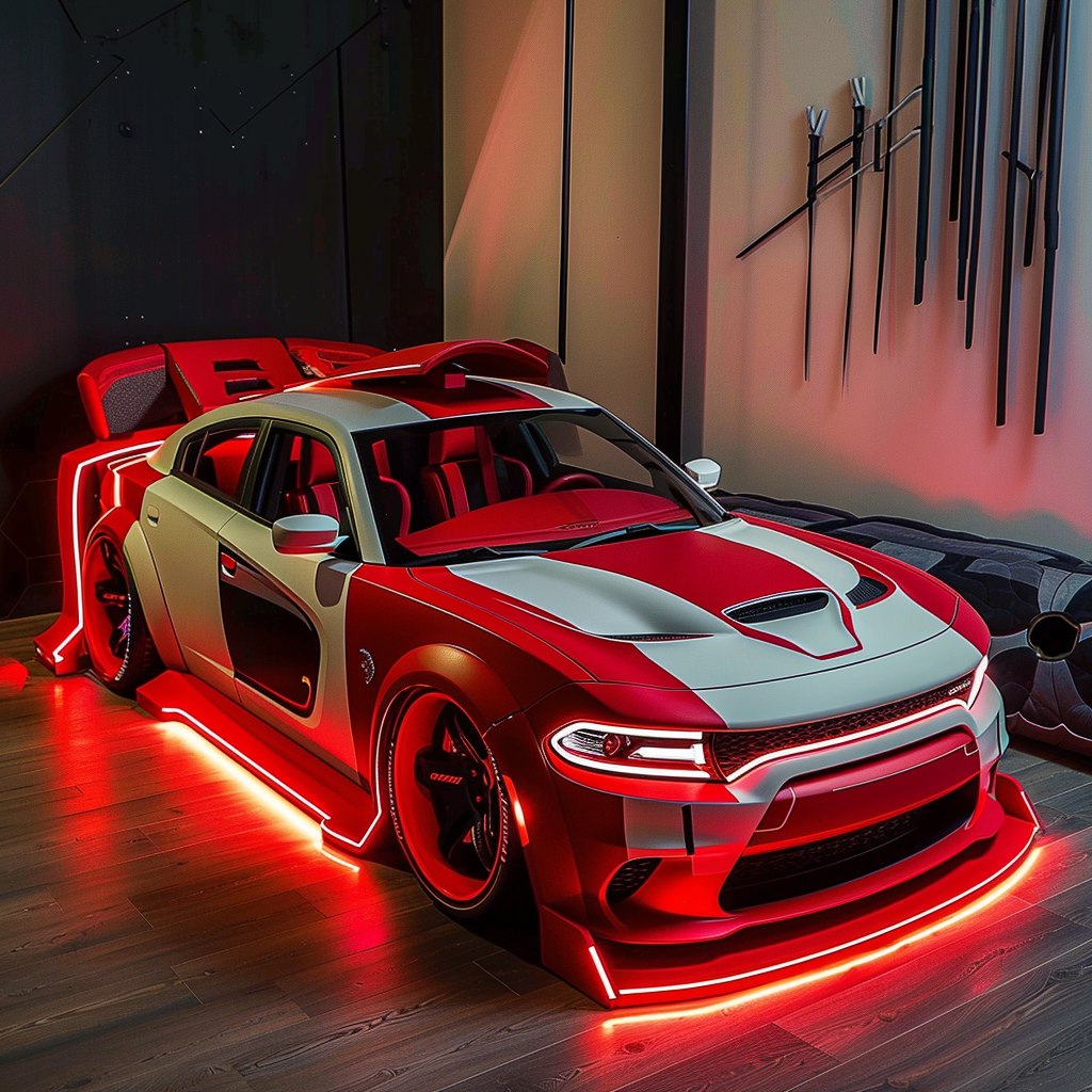 Dodge Charger SRT Hellcat Kids Bed