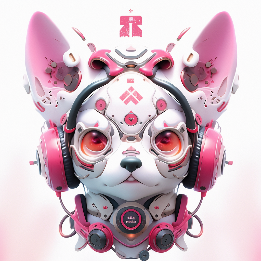 Anamorphic Dog Avatar with Button Ears