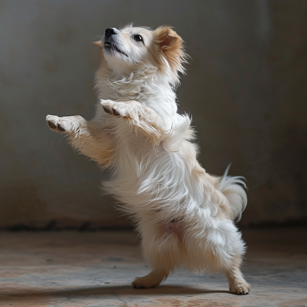 Dog dancing photo