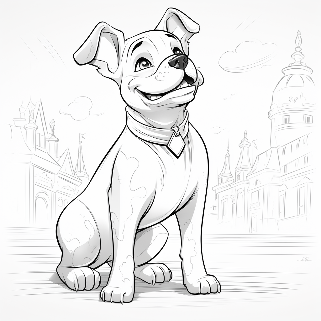 Dog Full Body Portrait Aristocats Style