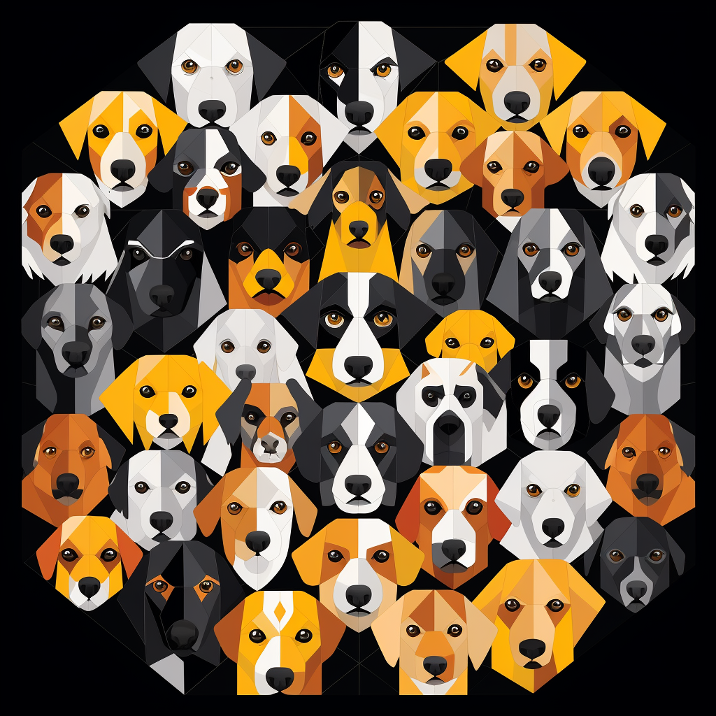 Tessellated Dog Icon Tiling