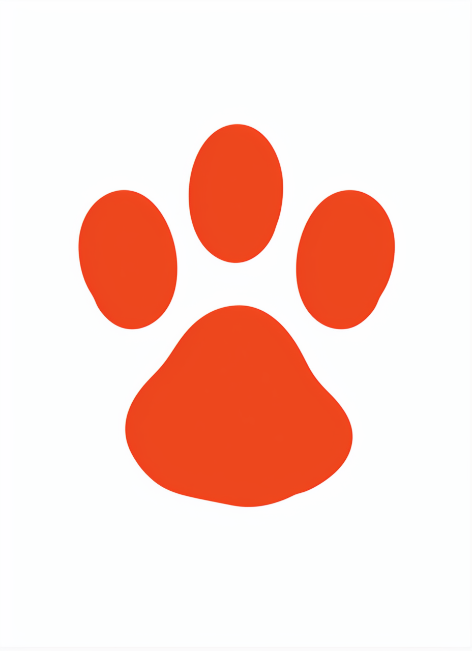 Minimal Flat Design Dog Paw