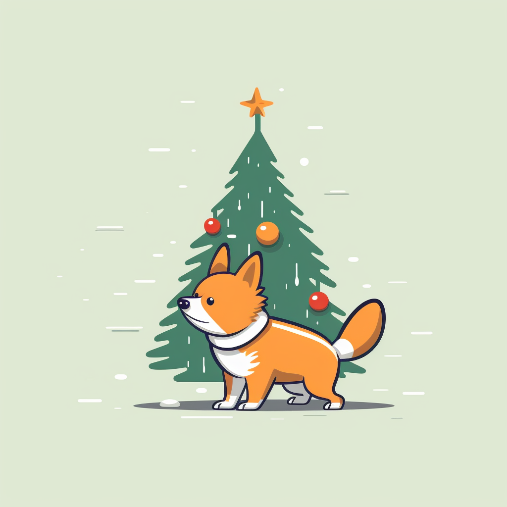 Dog peeing on Christmas tree  ?