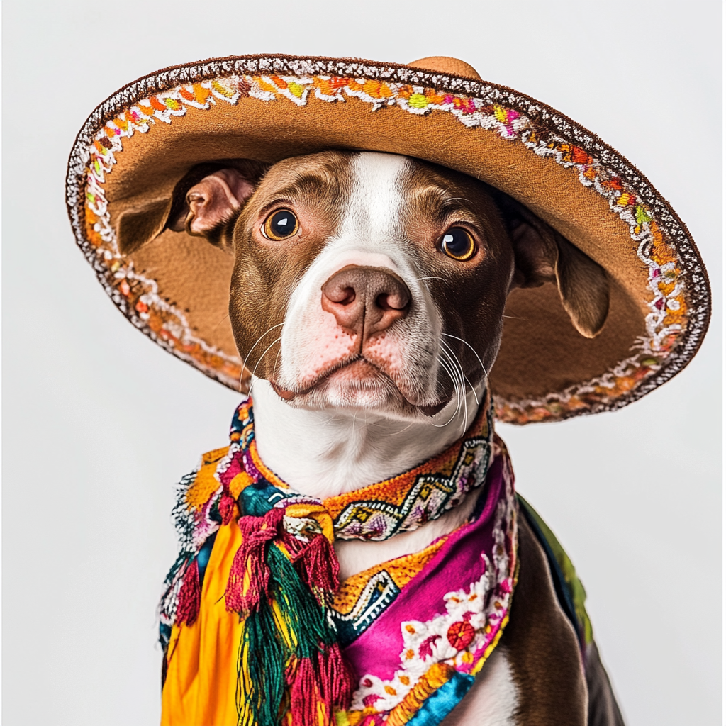 Dog in Mexican Independence Day Costume