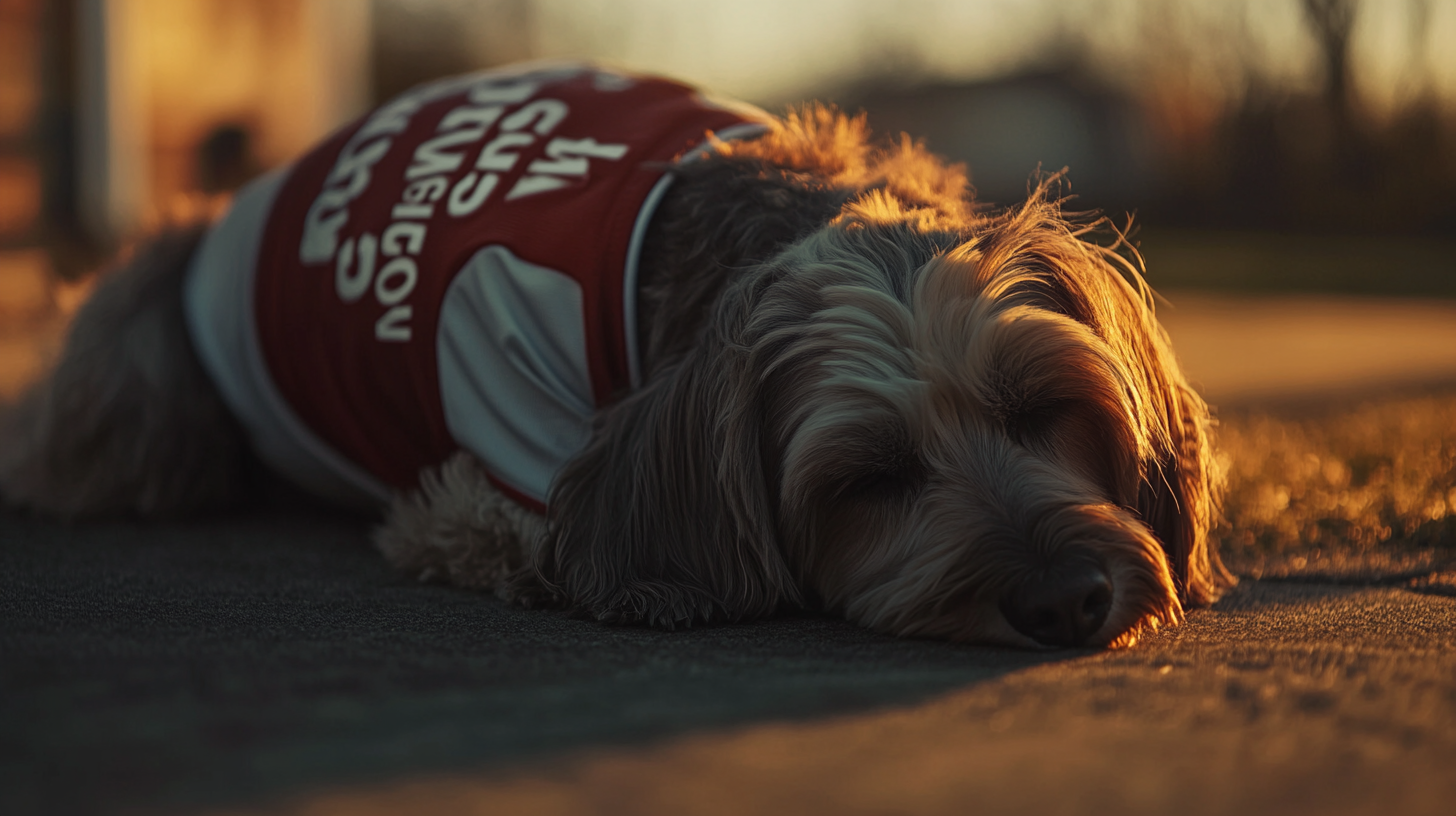 Dog in Soccer Jersey  Swanson