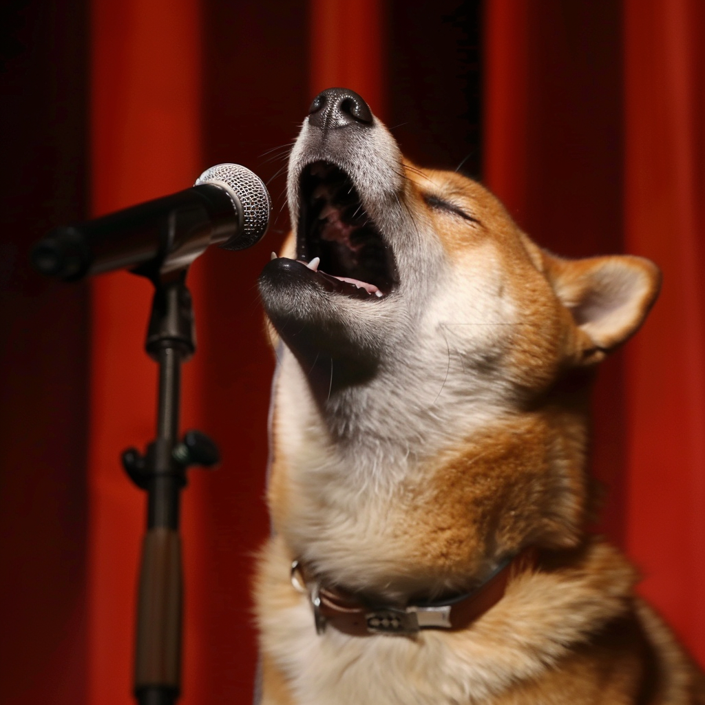 Doge Singing on Stage