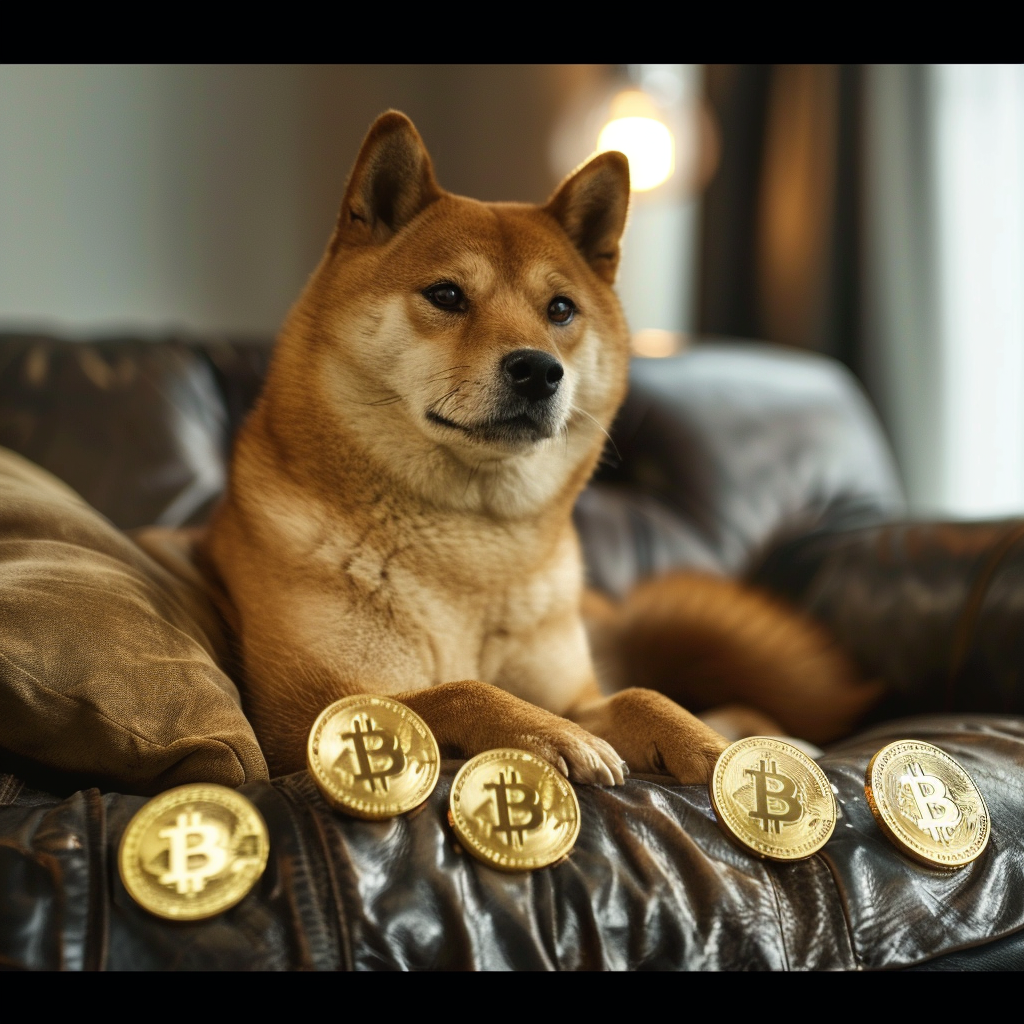 Cute Dogecoin meme NFT dog