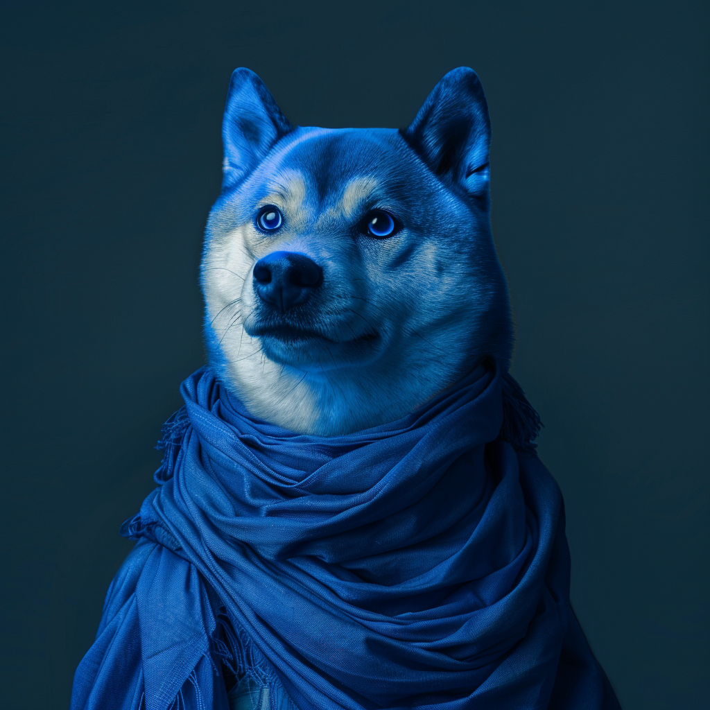 Dogecoin Solana Meme Funny Blue