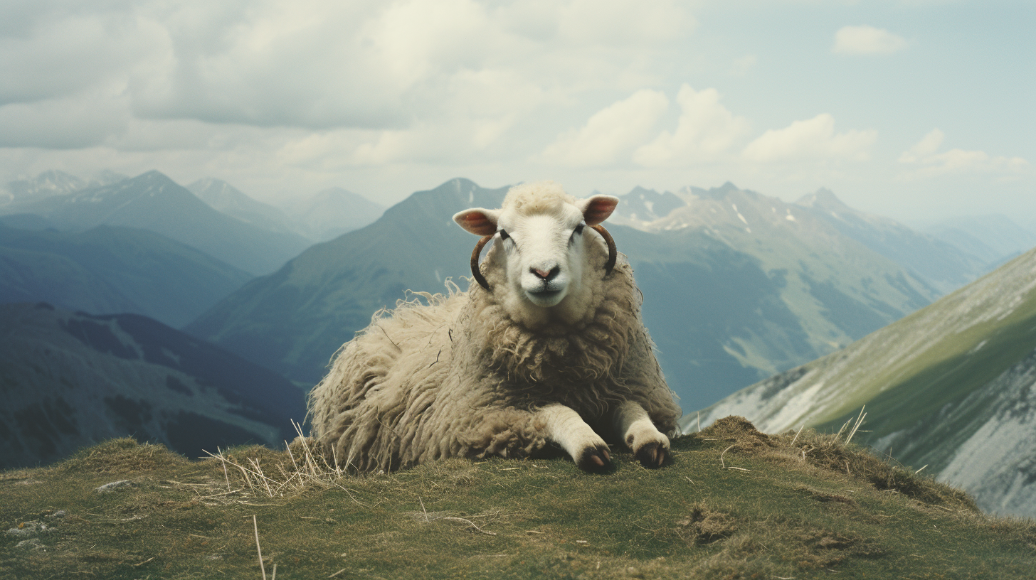 Doly the Sheep in the Gorgeous Alps