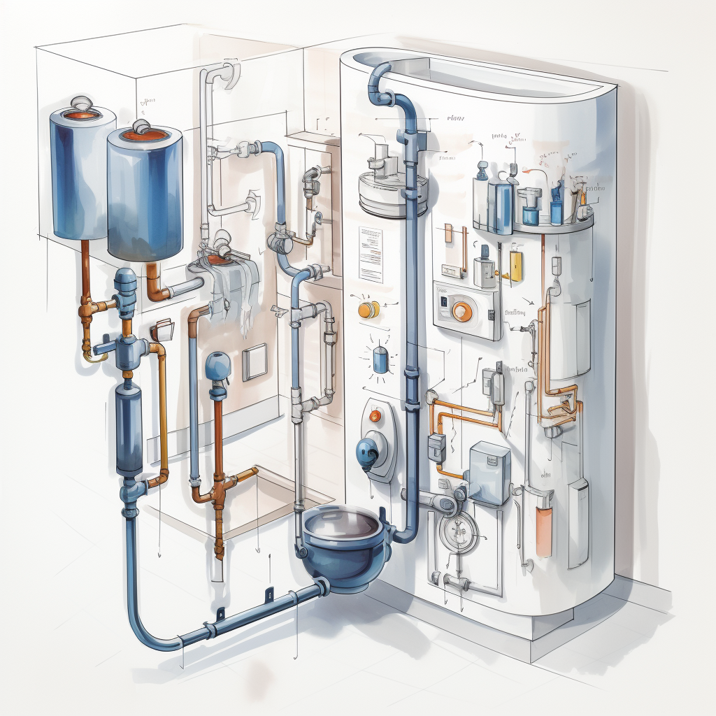 Domestic hot water system sketch