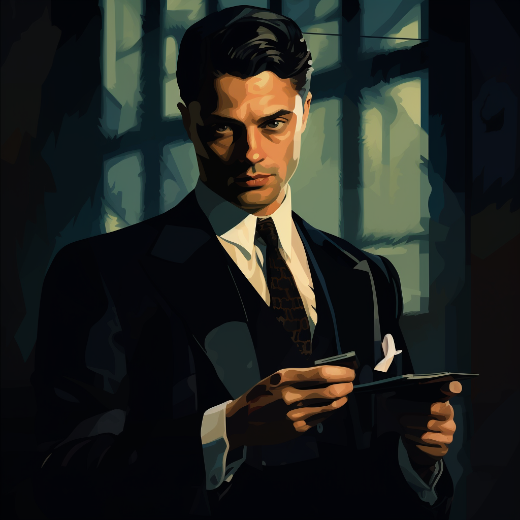 Government agent Dominic Cooper holding phone ?