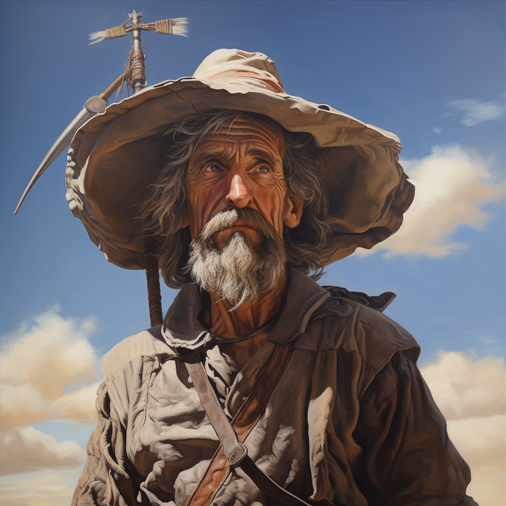 Portrait of Don Quijote inspiring perseverance