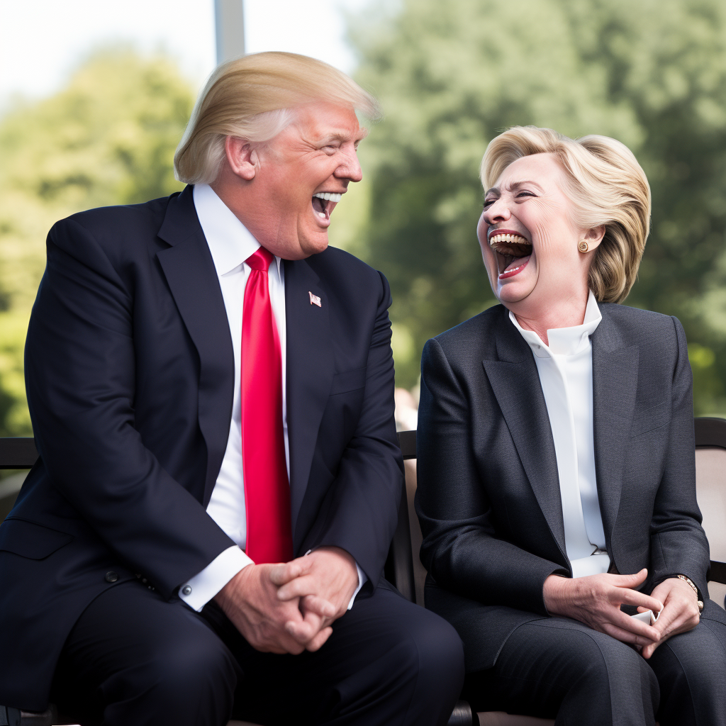 Donald Trump Laughing at Hillary Clinton