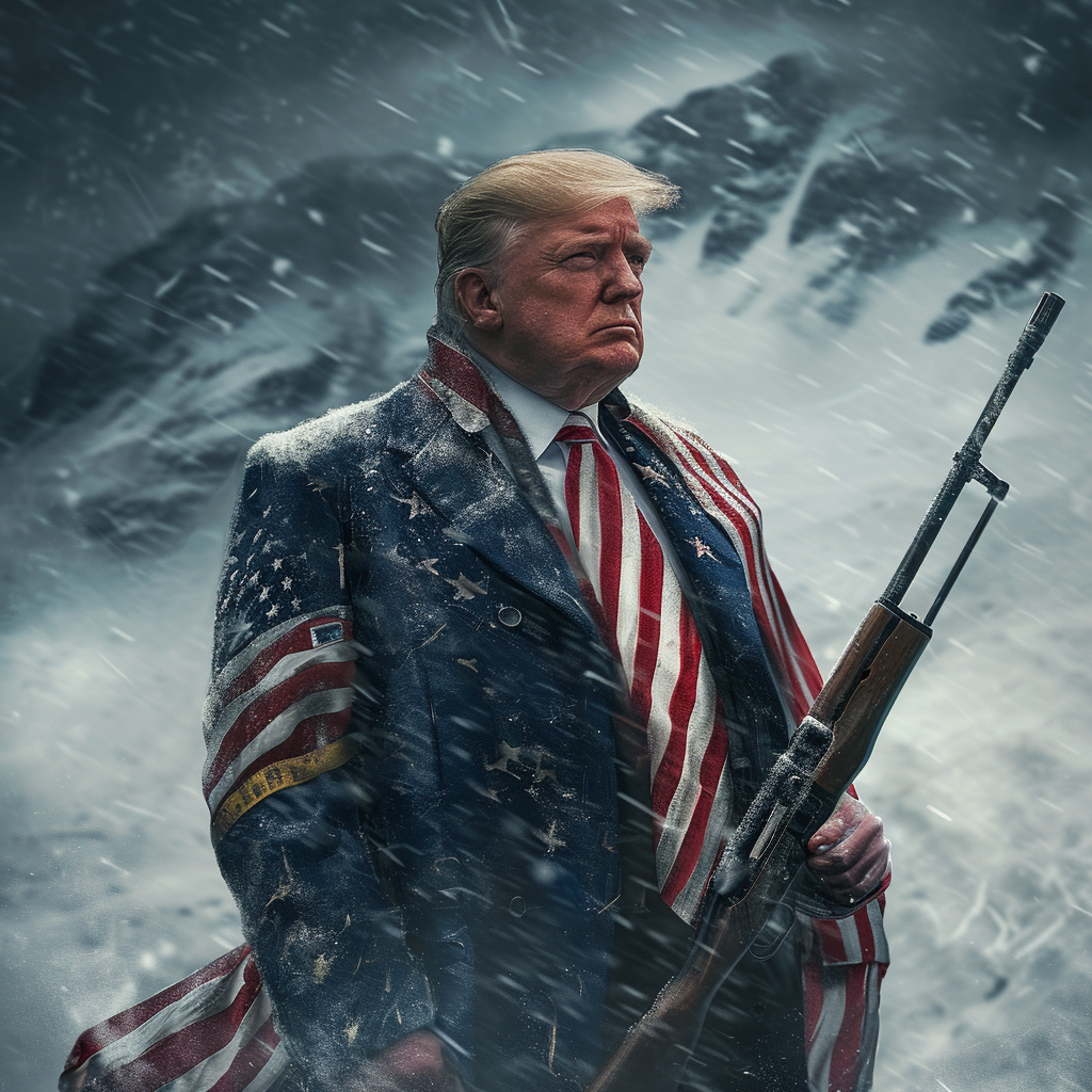 Donald Trump in Arctic Storm with Nordic Onghouse and M1 Garand