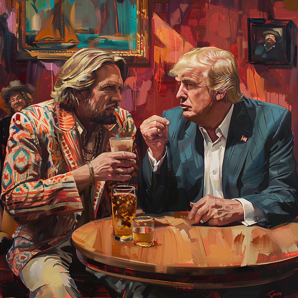 Donald Trump Big Lebowski Painting