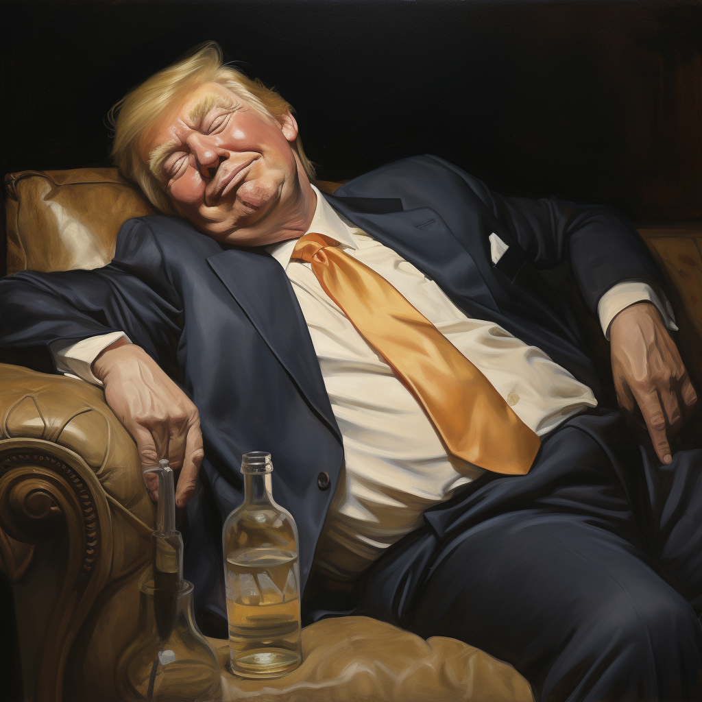 Donald Trump drunk photo