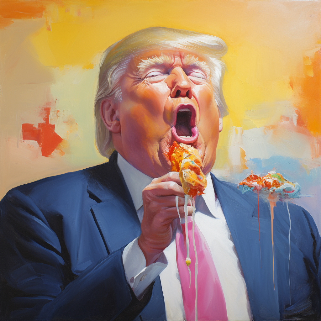 Image of Donald Trump Eating Bomb Pop