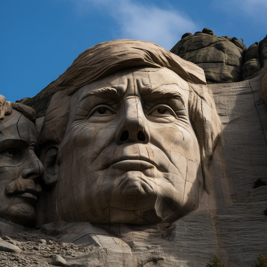 Donald Trump on Mount Rushmore