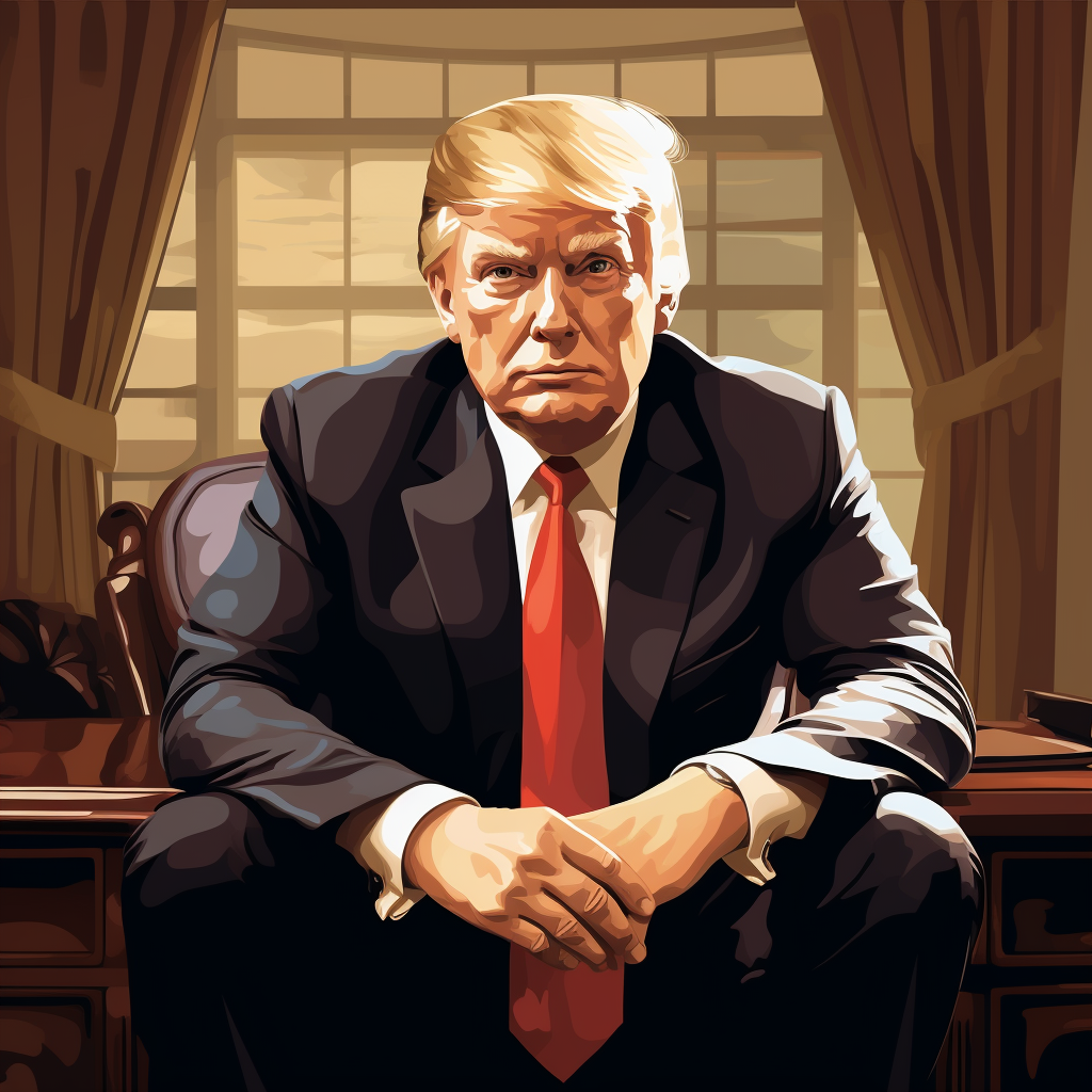 Donald Trump Oval Office Tee Shirt Vector