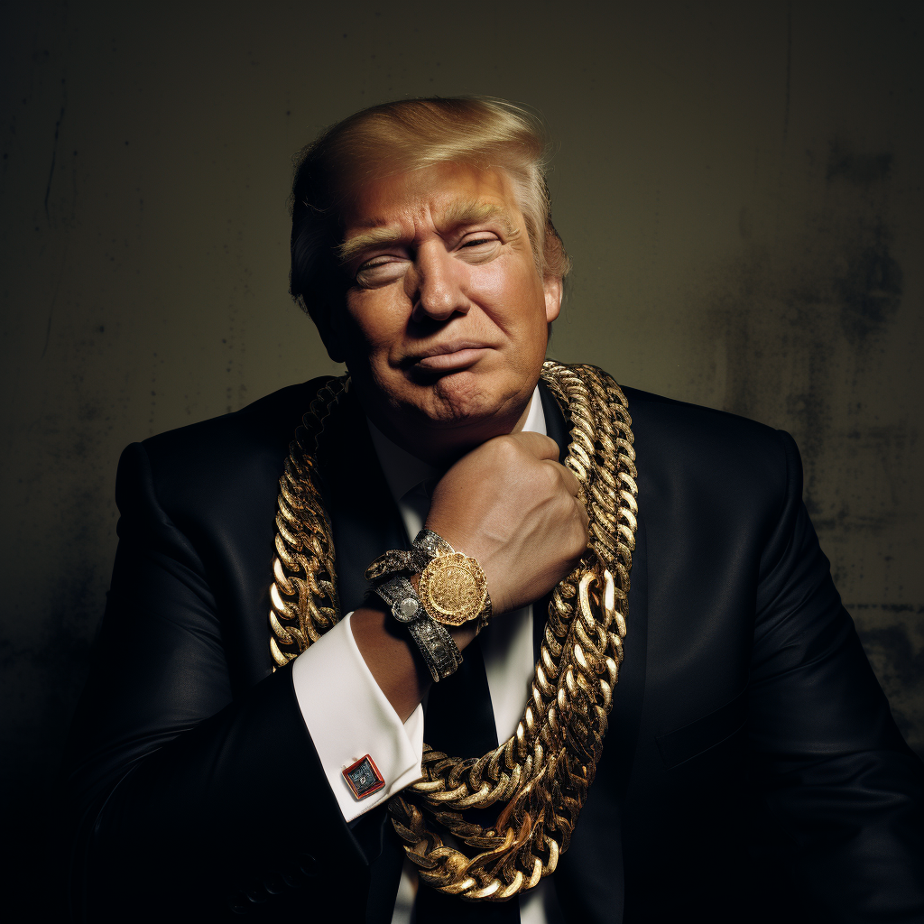 Donald Trump flaunts rapper bling!