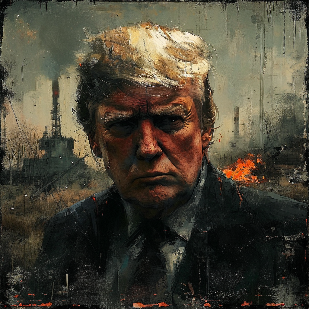 Donald Trump fighting Bloodsucker in Stalker Shadow of Chernobyl