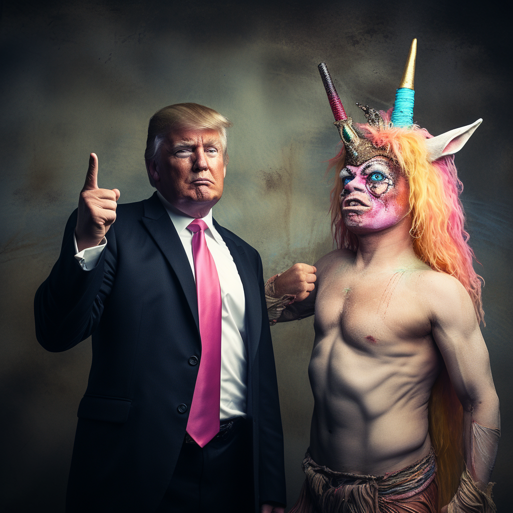 Donald Trump Unicorn Mask Aborigine