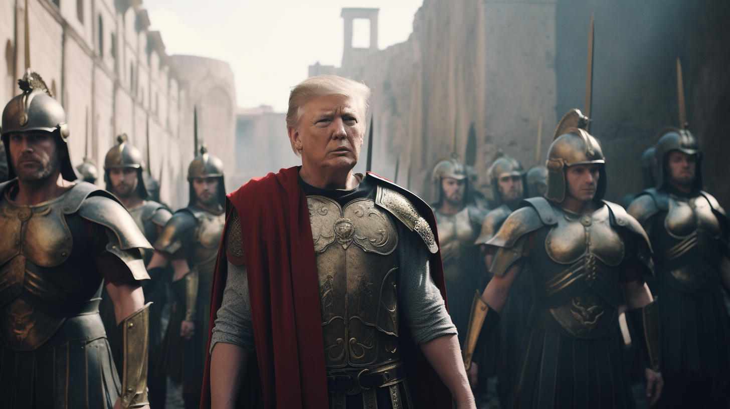 Donald Trump visiting Roman Empire