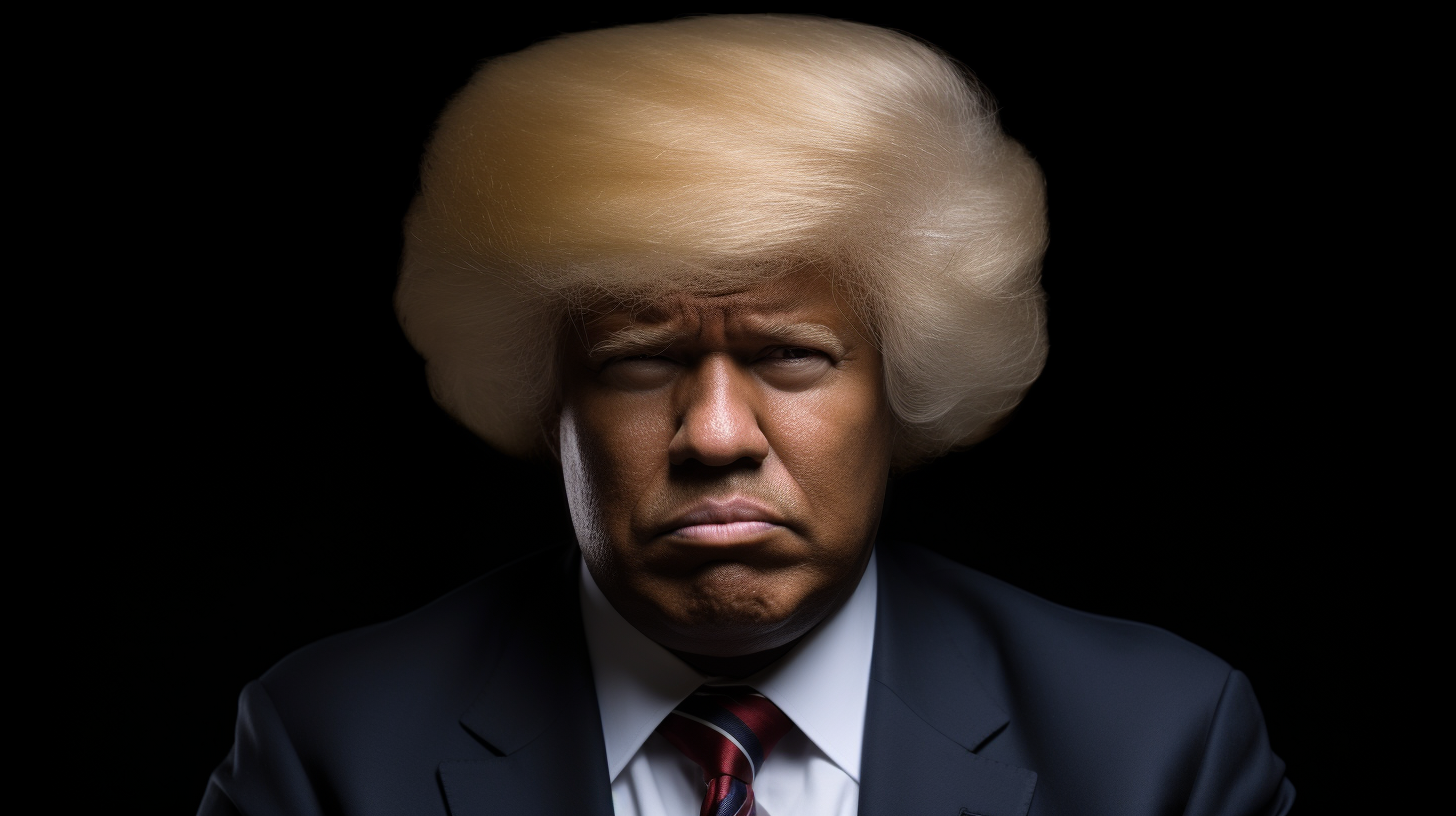 Donald Trump with Afro Image