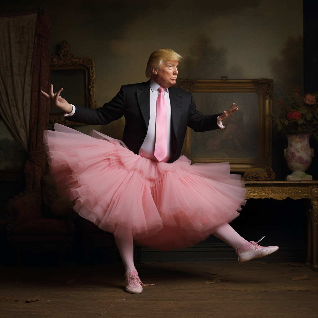 Image of Donald Trump as a Ballerina