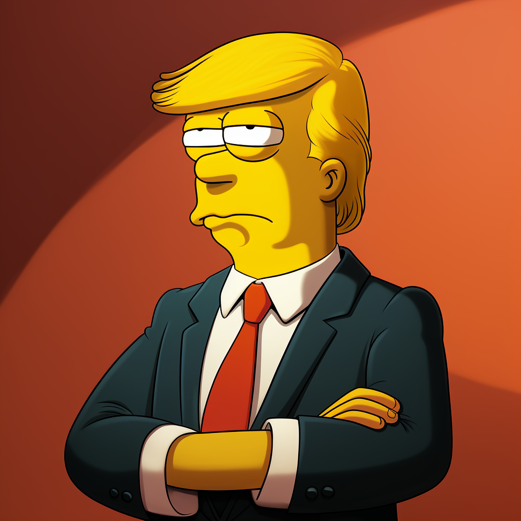 Donald Trump Simpsons Character Icon